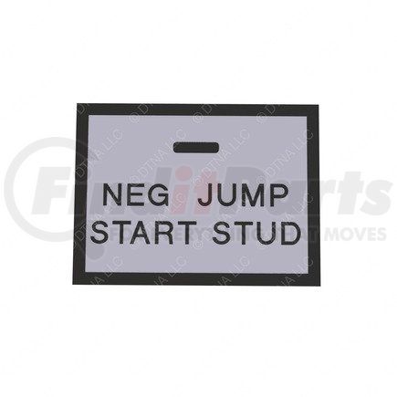 24-00210-001 by FREIGHTLINER - Miscellaneous Label - Jump Start Stud, Negative