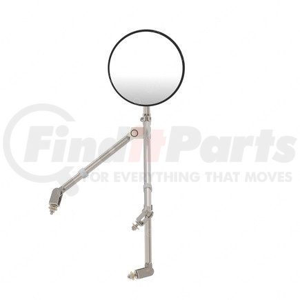 A22-66555-000 by FREIGHTLINER - Hood Mirror - Stainless Steel, 3-Bolt, 3/8-16" Thread, Tripod Mounted