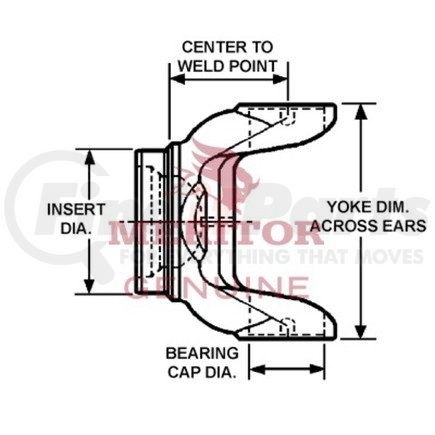 tda18n28127 by FREIGHTLINER - WELD YOKE