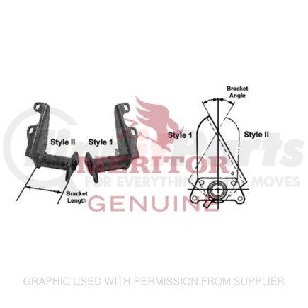 tdah503299q6257 by FREIGHTLINER - Air Brake Air Chamber and Camshaft Support Bracket