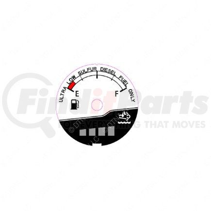 W22-00009-036 by FREIGHTLINER - Fuel Level Gauge - Polished
