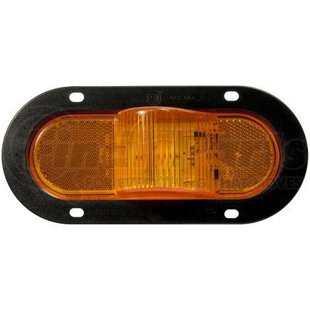 M350AF by PETERSON LIGHTING - 350 Series Piranha&reg; LED Mid-Turn Oval Amber Light - Amber with Flange