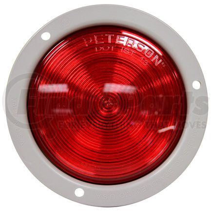 M814R by PETERSON LIGHTING - 814/816 Single Diode LED 4" Round Stop, Turn and Tail Light - LED single-diode, AMP connector, flange