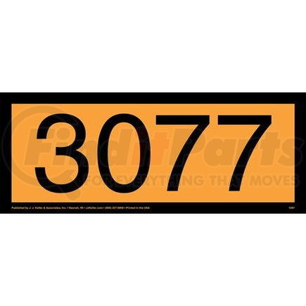 1097 by JJ KELLER - 3077 Orange Panel - 4 mil Vinyl, Permanent Adhesive