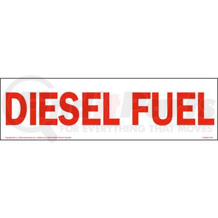 1136 by JJ KELLER - Diesel Fuel Sign - 21" x 6"