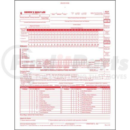 12917 by JJ KELLER - Canadian 2-In-1 Driver's Daily Log Book, 2-Ply, Carbonless - Stock - English-Only, Book Format