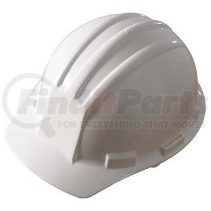 13419 by JJ KELLER - Bullard Standard Flat Front Pinlock Hard Cap - White Standard Flat Front Pinlock Hard Cap