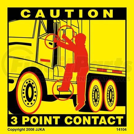 14104 by JJ KELLER - Tractor 3-Point Contact Label - Tractor
