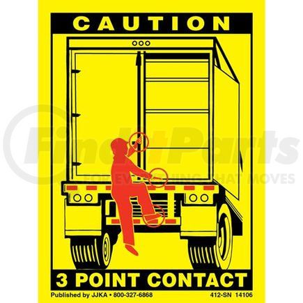 14106 by JJ KELLER - Trailer Swing Door 3-Point Contact Label - Trailer - Swing Door