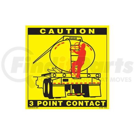 14105 by JJ KELLER - Tanker Back 3-Point Contact Label - Tanker - Back