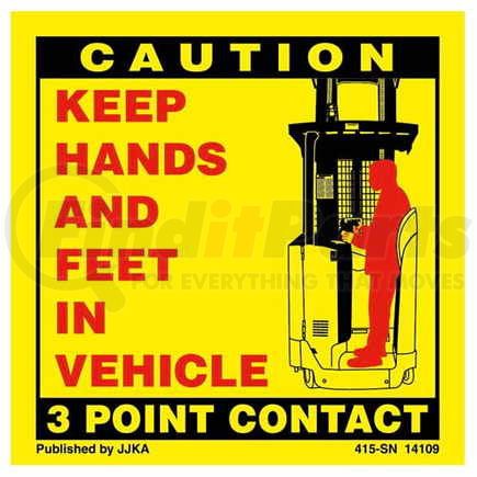 14109 by JJ KELLER - Forklift (Standing) 3-Point Contact Label - Forklift Standing