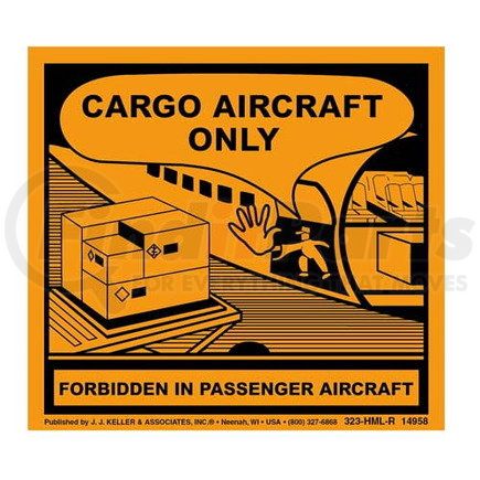 JJ Keller 14958 Aircraft Package Label - Paper - Roll of 500
