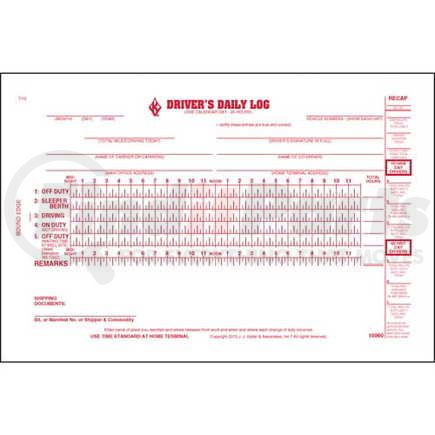 15060 by JJ KELLER - Oil Field Log w/Daily Recap & DVIR, 2-Ply, w/Carbon, Book Format - Stock - Book format, carbon, 5-1/2" x  8-1/2"
