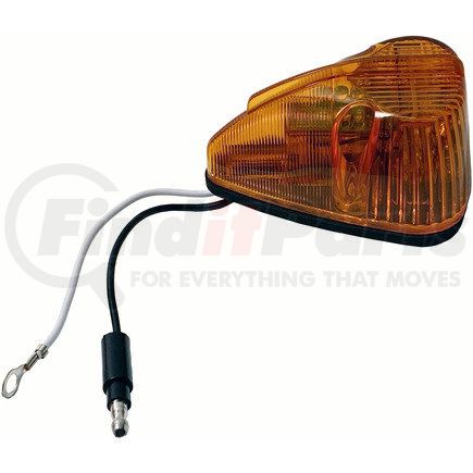 121A by PETERSON LIGHTING - LED Cab Marker, P2, w/ .180 Bullet & Ring, 2.58"X3.34" 12V, amber, poly bag
