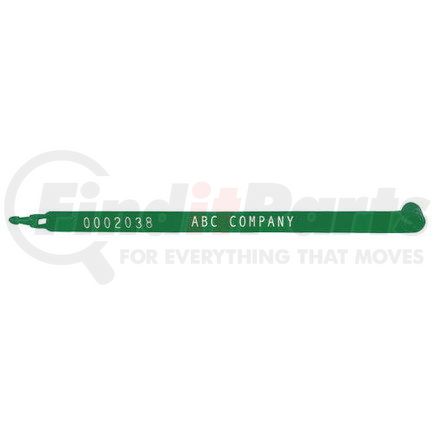 20353 by JJ KELLER - Plastic Trailer Seal - Green, Personalized