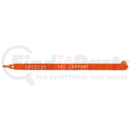 20355 by JJ KELLER - Plastic Trailer Seal - Orange, Personalized