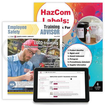 JJ Keller 22896 Employee Safety Training Advisor Newsletter - Print & Online Edition with 1 Poster per Month, 1-Yr.