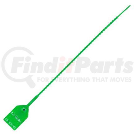 26085 by JJ KELLER - Heavy-Duty Pull-Tight Plastic Security Seal - 12" Green - Personalized