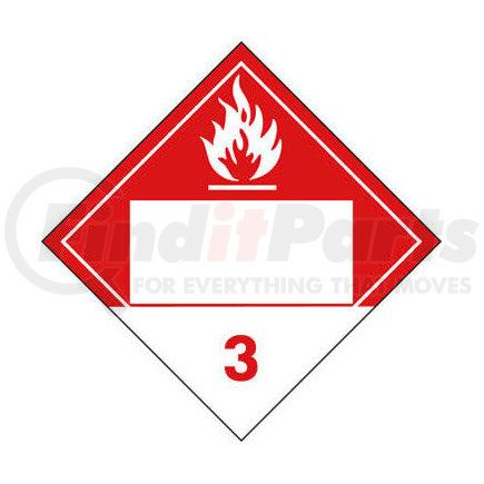 2718 by JJ KELLER - Class 3 Combustible Liquid Placard - Blank - Blank, 176 lb Polycoated Tagboard