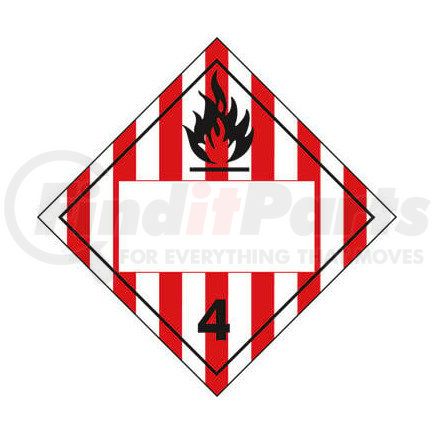 2727 by JJ KELLER - Division 4.1 Flammable Solid Placard - Blank - Blank, 176 lb Polycoated Tagboard