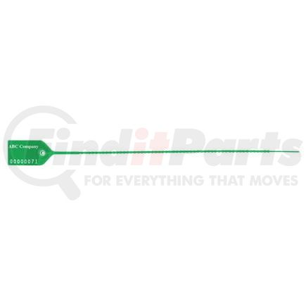26264 by JJ KELLER - Light Duty Pull-Tight Plastic Security Seal - 8" Green - Personalized