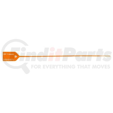 26266 by JJ KELLER - Light Duty Pull-Tight Plastic Security Seal - 8" Orange - Personalized