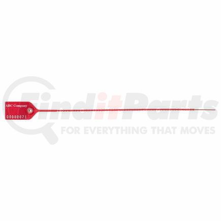 26267 by JJ KELLER - Light Duty Pull-Tight Plastic Security Seal - 8" Red - Personalized