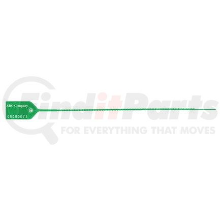 26272 by JJ KELLER - Medium-Duty Pull-Tight Plastic Security Seal - 10" Green - Personalized