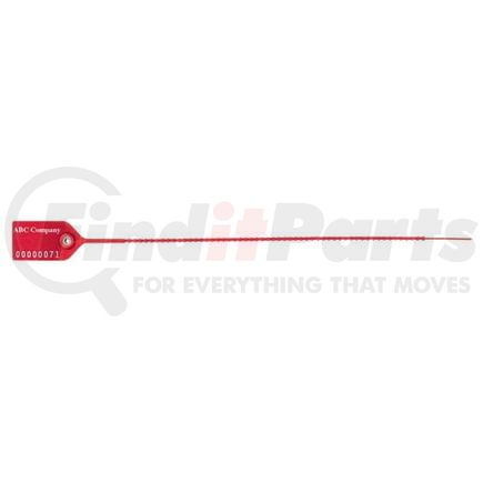 26275 by JJ KELLER - Medium-Duty Pull-Tight Plastic Security Seal - 10" Red - Personalized