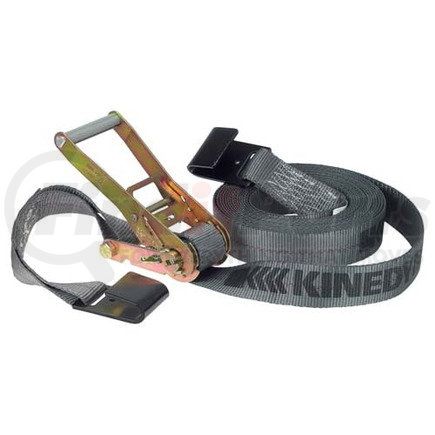 27993 by JJ KELLER - Rhino Web™ Heavy-Duty Ratchet Strap w/Flat Hooks - 2" Wide - Gray