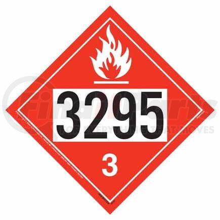 28320 by JJ KELLER - 1267/3295 Placard - Class 3 Flammable Liquid - 20 mil Polystyrene