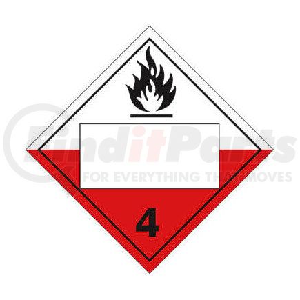 2858 by JJ KELLER - Division 4.2 Spontaneously Combustible Placard - Blank - Blank, 4 mil Vinyl Removable Adhesive