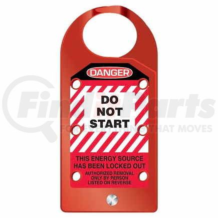 29382 by JJ KELLER - STOPOUT Aluma-Tag™ Hasp - Danger Do Not Start - Aluminum Hasp with Message Label