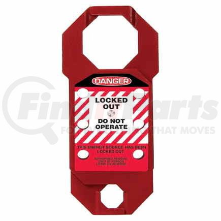 29384 by JJ KELLER - STOPOUT Double-Cross Aluma-Tag™ Hasp - Danger Locked Out Do Not Operate - Double-Cross Hasp with Message Label