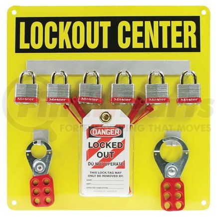 29388 by JJ KELLER - STOPOUT Lockout Center - Aluminum Hanger Board, 6-Lock Cap - Aluminum Hanger Board