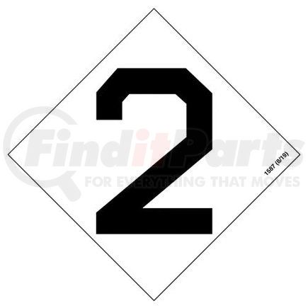 JJ Keller 1587 HazCom Numbers Package - NFPA Digit #2 - NFPA® Digit #2 - 4-1/4" x 4-1/4"
