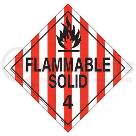 JJ Keller 16093 Class 4 Flammable Solid/Spontaneously Combustible Placard - Worded - .024" Aluminum