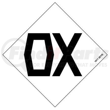 1611 by JJ KELLER - HazCom Symbol Package - OX (Oxidizer) - OX (Oxidizer) - 4-1/4" x 4-1/4"