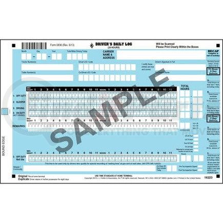 JJ Keller 16223 Scannable 2-In-1 Oil Field Log with Simplified DVIR - Stock - Book Format, Carbon, 5-1/2" x 8-1/2"