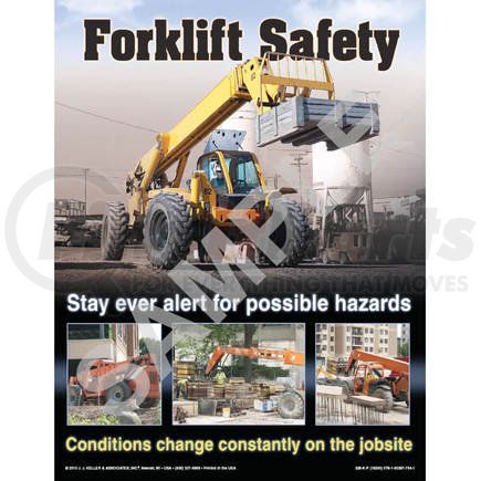 16261 by JJ KELLER - The Forklift Workshop for Construction Training Program - Awareness Poster - Awareness Poster - Spanish