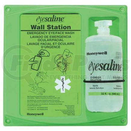 16485 by JJ KELLER - Eyesaline Saline Wall Station - 32 oz. - Single bottle (32 oz.) wall station