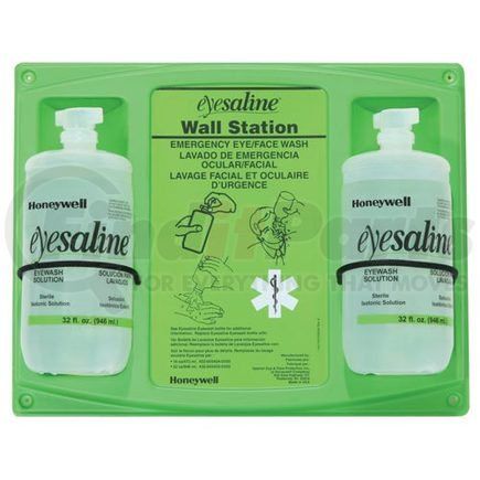 16486 by JJ KELLER - Eyesaline Saline Wall Station - 32 oz. - Double bottle (32 oz.) wall station