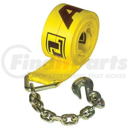 15173 by JJ KELLER - Winch Strap with Chain Anchors - 4" x 30'
