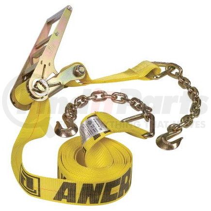 15171 by JJ KELLER - Ratchet Strap w/Chain Anchors - 3" x 30'