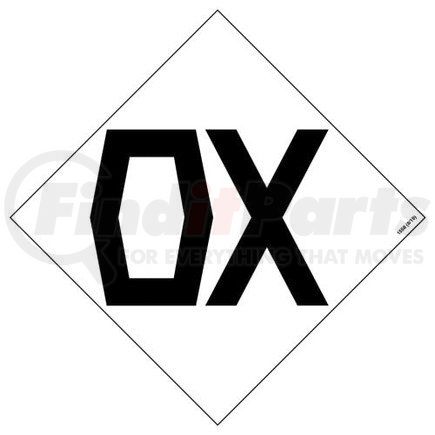 1558 by JJ KELLER - HazCom Symbol Package - OX (Oxidizer) - OX (Oxidizer) - 7-1/2" x 7-1/2"