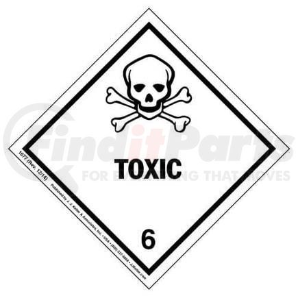 1677 by JJ KELLER - Class 6 Toxic Labels - Paper, 500 Labels/Roll