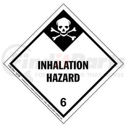 1700 by JJ KELLER - Class 6 Inhalation Hazard Labels - Paper, 500 Labels/Roll