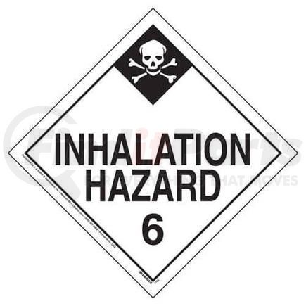 1707 by JJ KELLER - Division 6.1 Inhalation Hazard Placard - Worded - 4 mil Vinyl Permanent Adhesive
