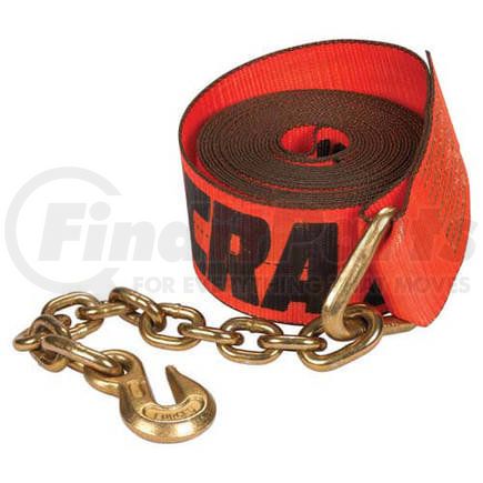 17222 by JJ KELLER - X-TREME Heavy-Duty Winch Strap w/Chain Anchor - 4" x 30'