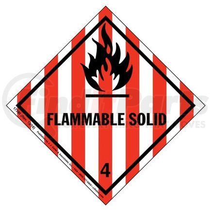 17390 by JJ KELLER - Class 4 Flammable Solid Labels - Poly, 500 Labels/Roll